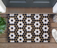 Honeycomb Flowers Doormat 60x40cm