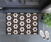 Honeycomb Flowers Doormat 60x40cm