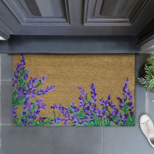 Cottage Lavender Doormat 75x45cm, presented as a decorative entrance mat for the front doorway