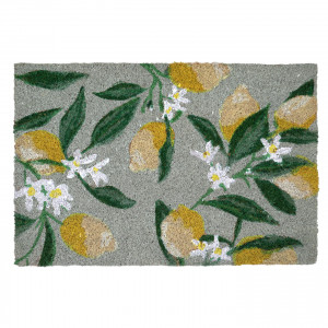 Sicilian Lemons Green Doormat 60x40cm, an entrance mat designed for a doorway