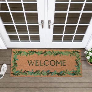 Forest Grove Long Welcome Doormat 120cm x 45cm, presented as a decorative entrance mat for the front doorway