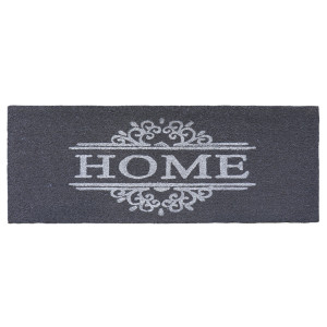 Long Classic Grey Home Doormat - Vinyl Backed - 120x45cm