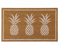 Newport White Pineapples Regular Doormat - PVC Backed