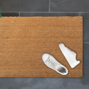 Large Bond Plain Coir Doormat - 90x60cm, presented as a decorative entrance mat for the front doorway