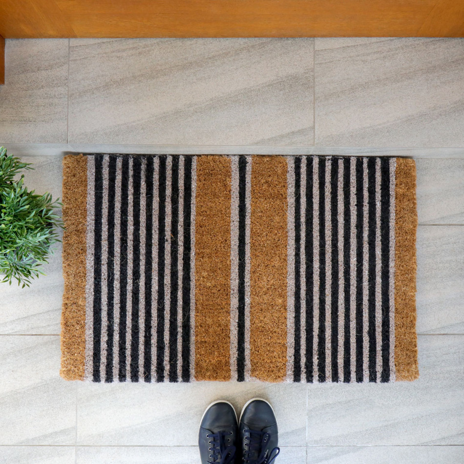 Porter Nautical Stripe Large Doormat, an entrance mat designed for a doorway