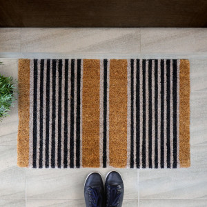 Porter Nautical Stripe Large Doormat, presented as a decorative entrance mat for the front doorway