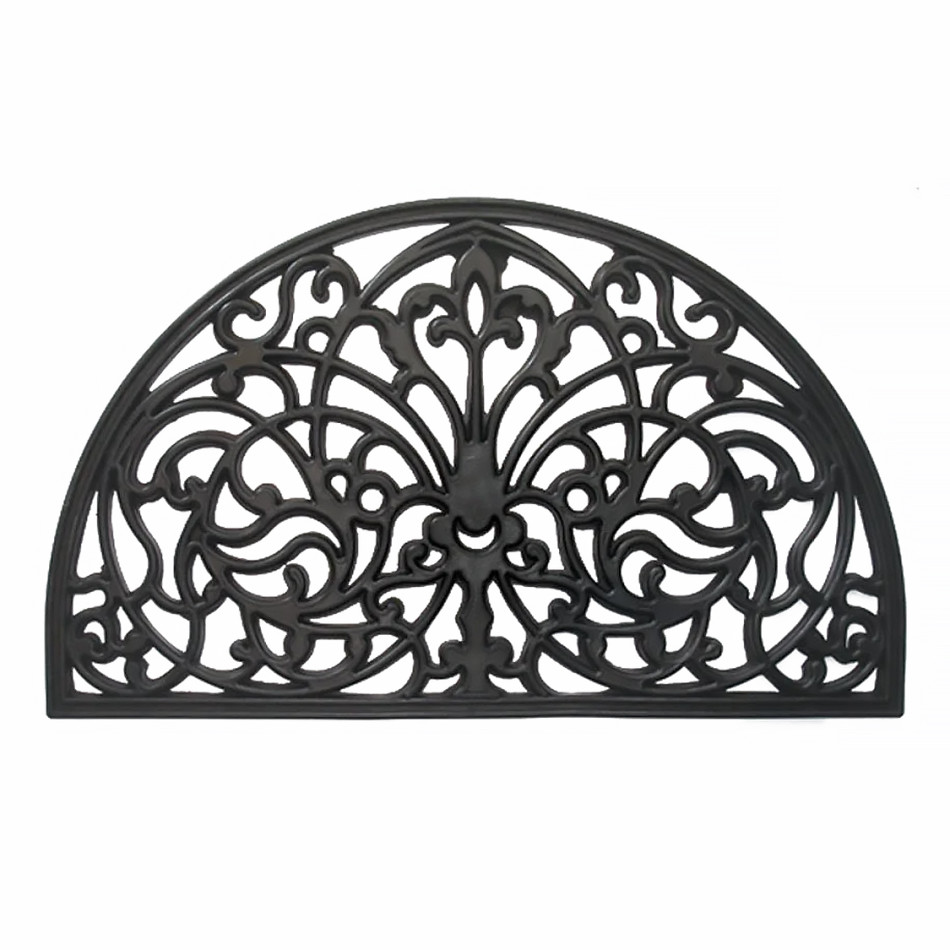 Rosella Half Round Lace Rubber Doormat - Regular