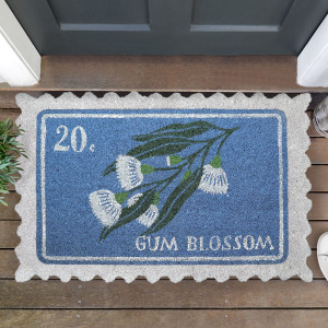 Pippa Blue Postage Stamp Doormat 80x50cm