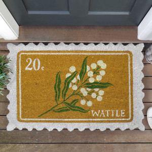 Molly Yellow Postage Stamp Doormat 80x50cm