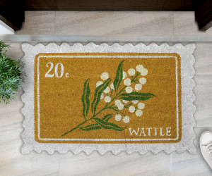 Molly Yellow Postage Stamp Doormat 80x50cm