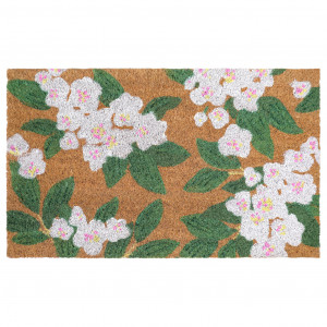 Swansea White Blossom Doormat 75x45cm, an entrance mat designed for a doorway