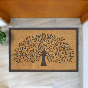 120x75cm Tree of Life Extra Large Doormat, presented as a decorative entrance mat for the front doorway