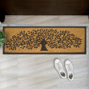 Tree of Life Long Doormat - Rubber & Coir