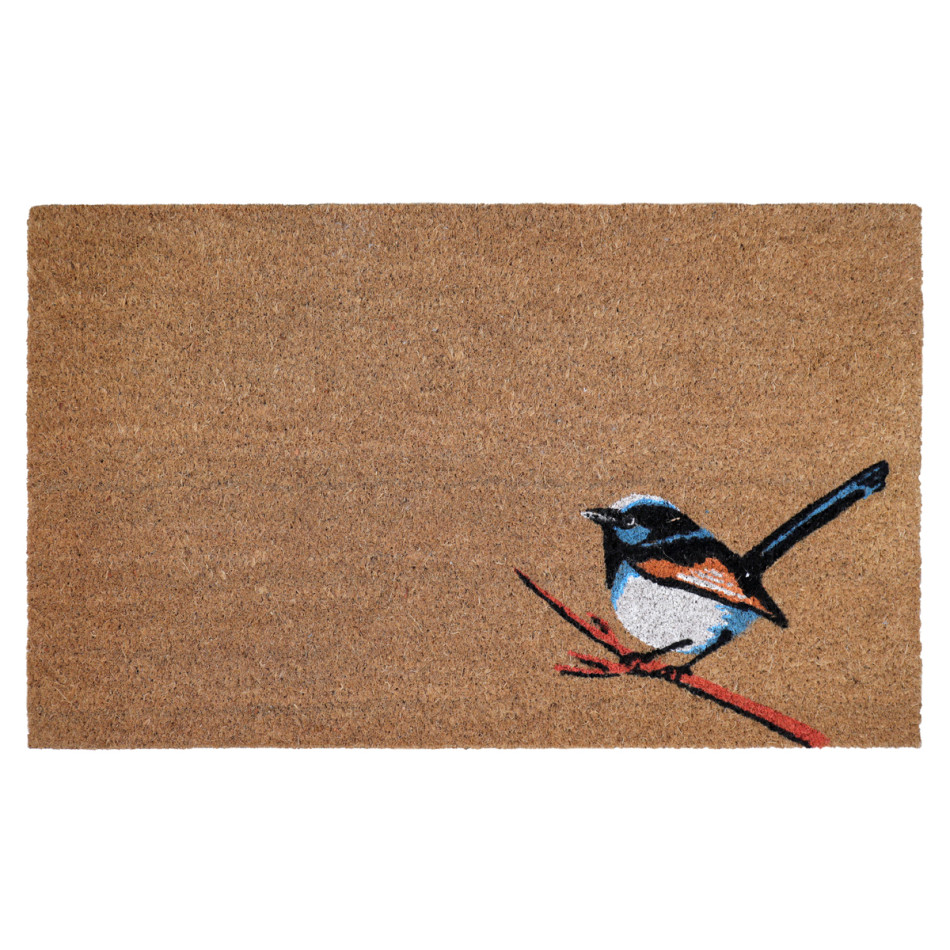 Fairy Wren Door Mat 75x45cm, an entrance mat designed for a doorway