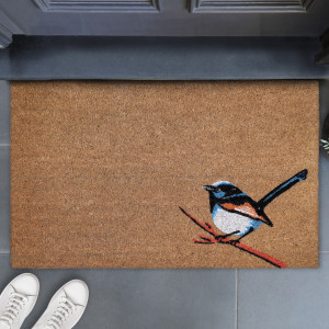 Fairy Wren Door Mat 75x45cm, decorative doormat for an entryway