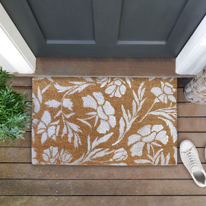 Honeysuckle Botanical Doormat 75x45cm, presented as a decorative entrance mat for the front doorway