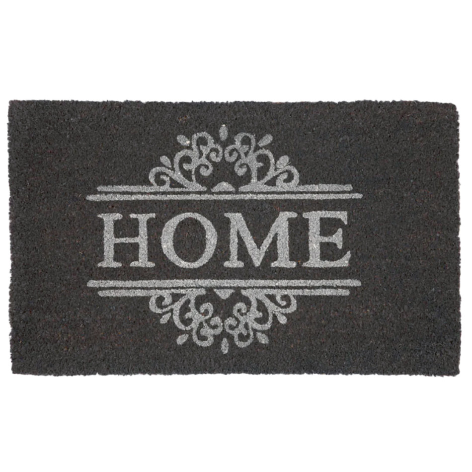 Regular Classic Grey Home - Vinyl Backed Doormat - 75x45cm, an entrance mat designed for a doorway