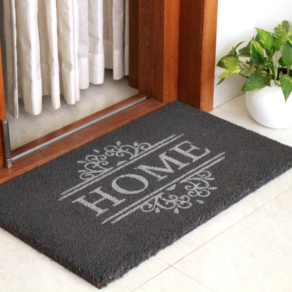 Regular Classic Grey Home - Vinyl Backed Doormat - 75x45cm