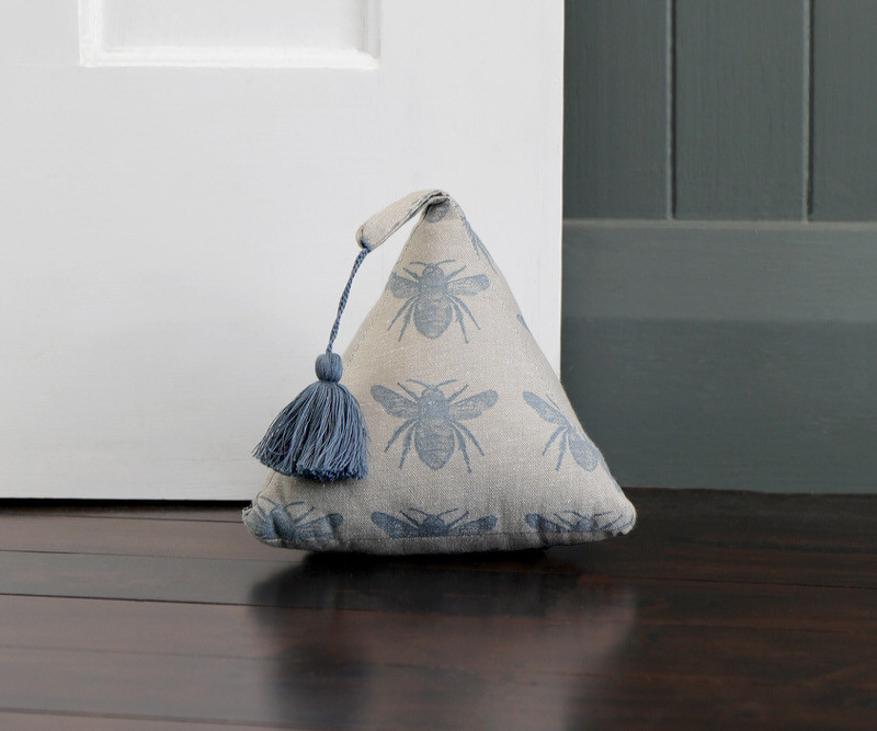 Blue Honey Bee Door Stop