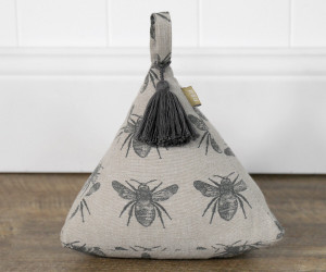 Charcoal Honey Bee Door Stop