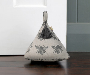 Charcoal Honey Bee Door Stop