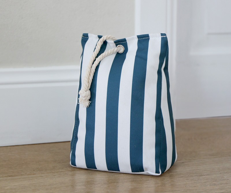 Montauk Blue & White Stripe Door Stop