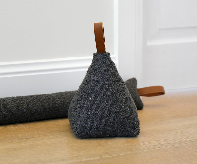 Charcoal Boucle Draft Stopper - 90cm