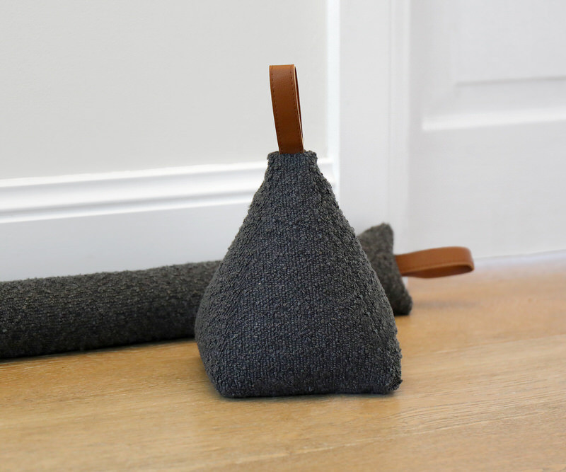 Charcoal Boucle Doorstop