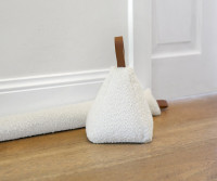 Ivory Boucle Door Stop