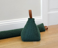 Forest Green Boucle Door Stop