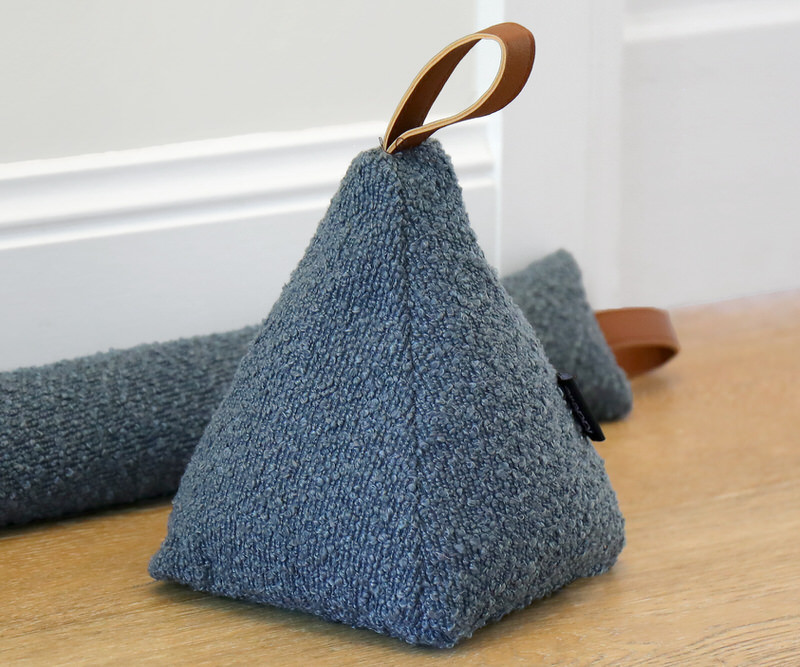 Steel Blue Boucle Door Stop