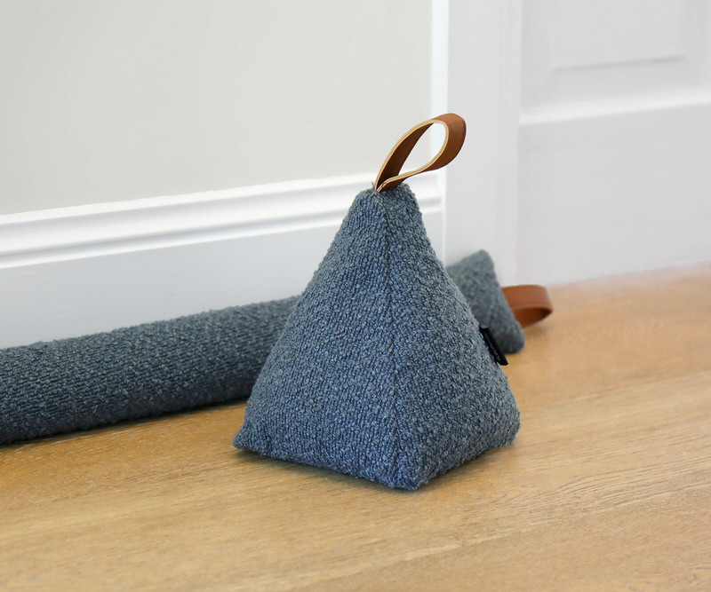 Steel Blue Boucle Door Stop