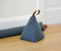 Steel Blue Boucle Draft Stopper - 90cm