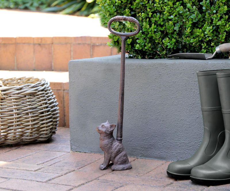 Tall Cat Door Stop - Vintage Cast Iron