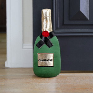 Champagne Bottle Door Stop, designed as a practical door holder with a characterful decorative form