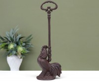 Tall Rooster Door Stop - Vintage Cast Iron