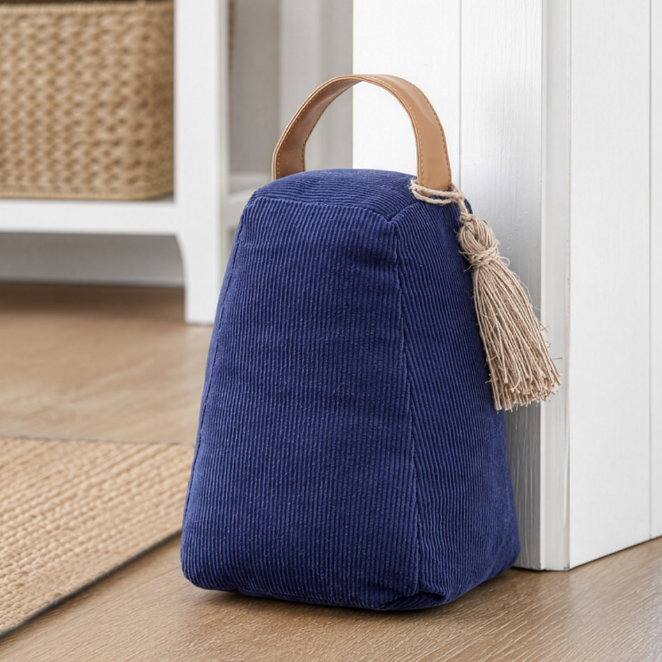 Cremorne Navy Corduroy Door Stop