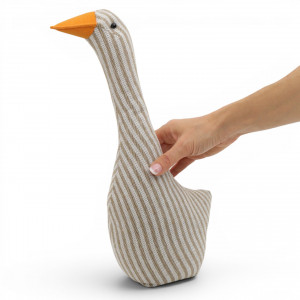 Gemma the Goose Doorstop, a decorative floor accent made to keep a door securely positioned