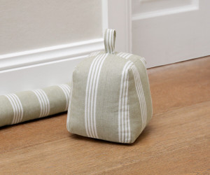 Merivale Sage Green Stripe Draftstopper