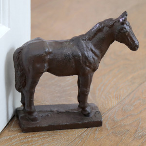 Captain the Horse Cast Iron Door Stop