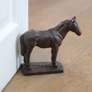 Captain the Horse Cast Iron Door Stop