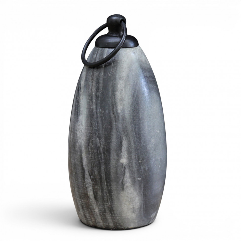 Theo Grey Marble Doorstop - Heavy, a functional accent designed to hold a door in place