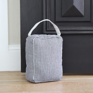 Classic Ticking Stripe Door Stop, designed as a practical door holder with a characterful decorative form