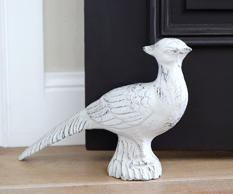 Kensington White Pheasant Door Stop I Gift ideas for that special