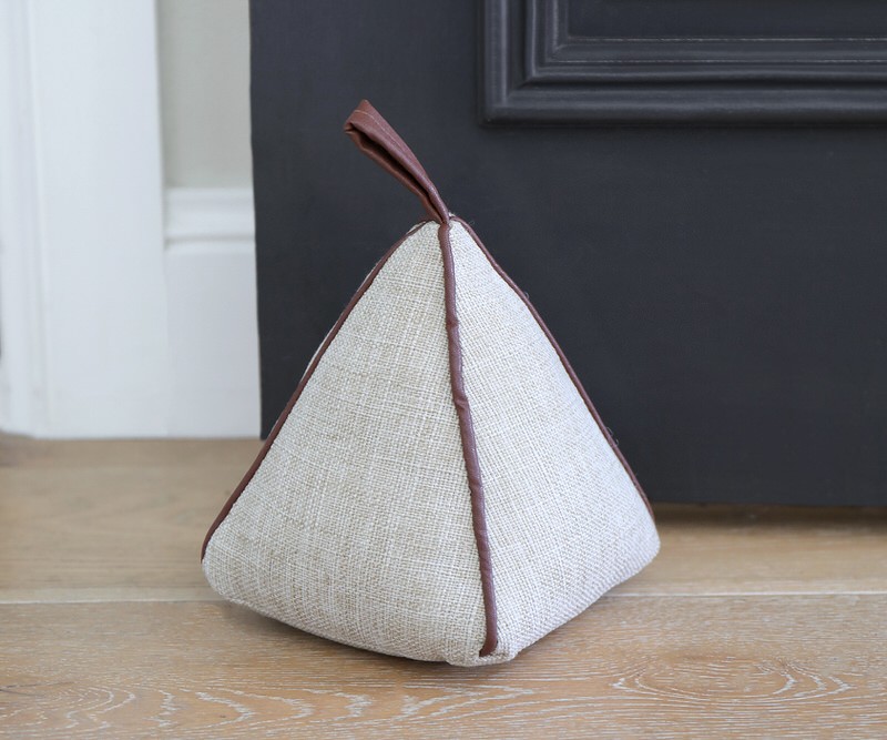 Macauley Taupe Pyramid Door Stop