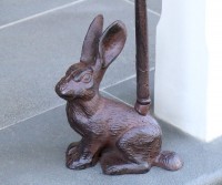 Tall Rabbit Door Stop - Vintage Cast Iron