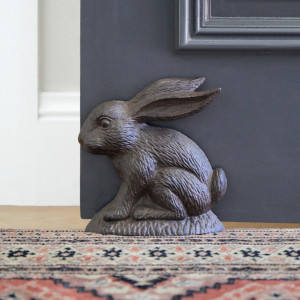 Ruby the Rabbit Door Wedge, a functional accent designed to hold a door in place