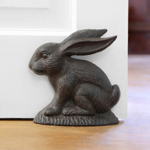 Ruby the Rabbit Door Wedge, designed as a practical door holder with a characterful decorative form