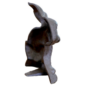 Ruby the Rabbit Door Wedge, a decorative floor accent made to keep a door securely positioned