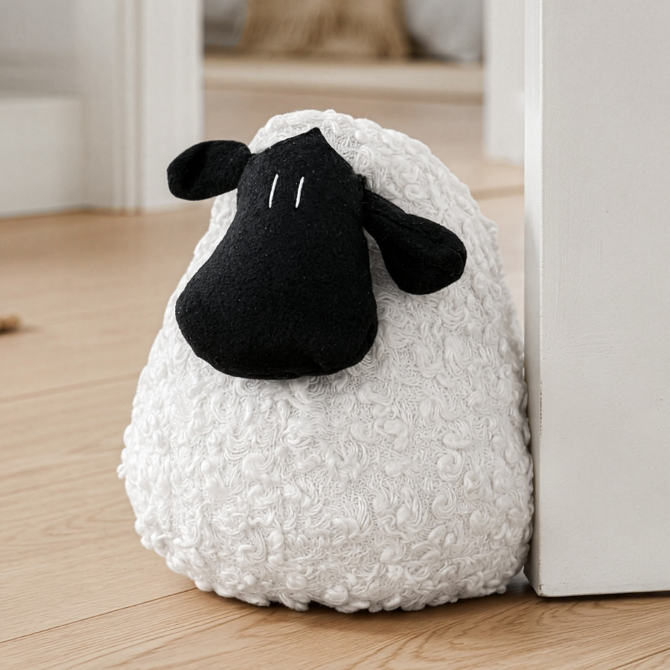 Sam the White Sheep Doorstop